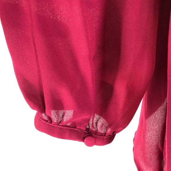 JUICY COUTURE Cherry Red High Low Beaded Top ~sz M - Picture 7 of 8